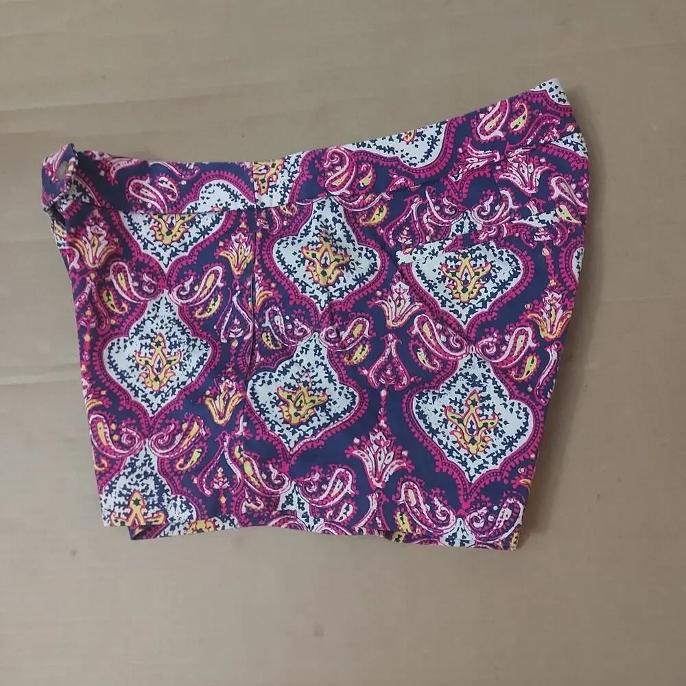 J. Crew City Fit Paisley Print Shorts 6 Preppy Classic Dopamine Bohemian Classic